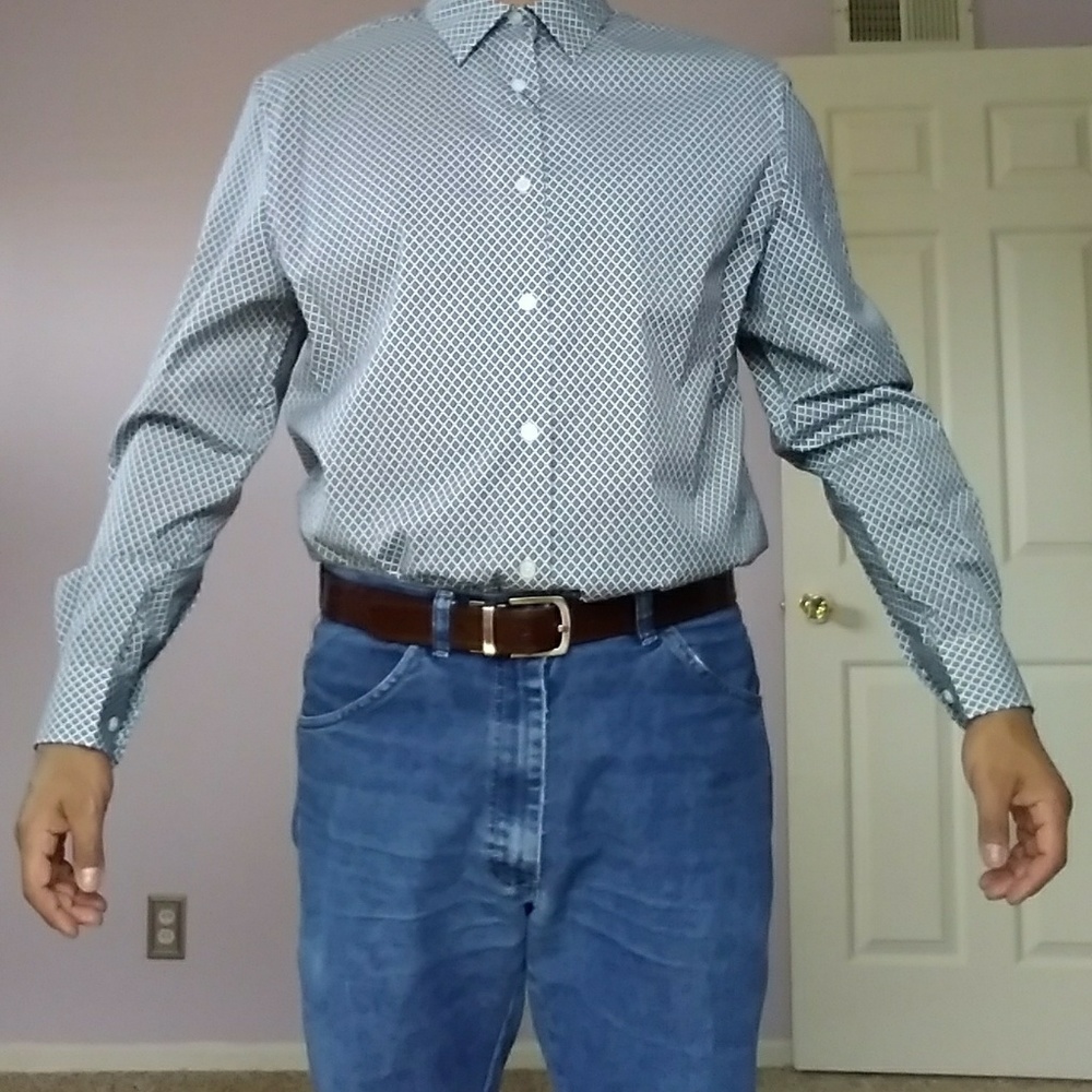 Perry Ellis Long Sleeve Button Shirt